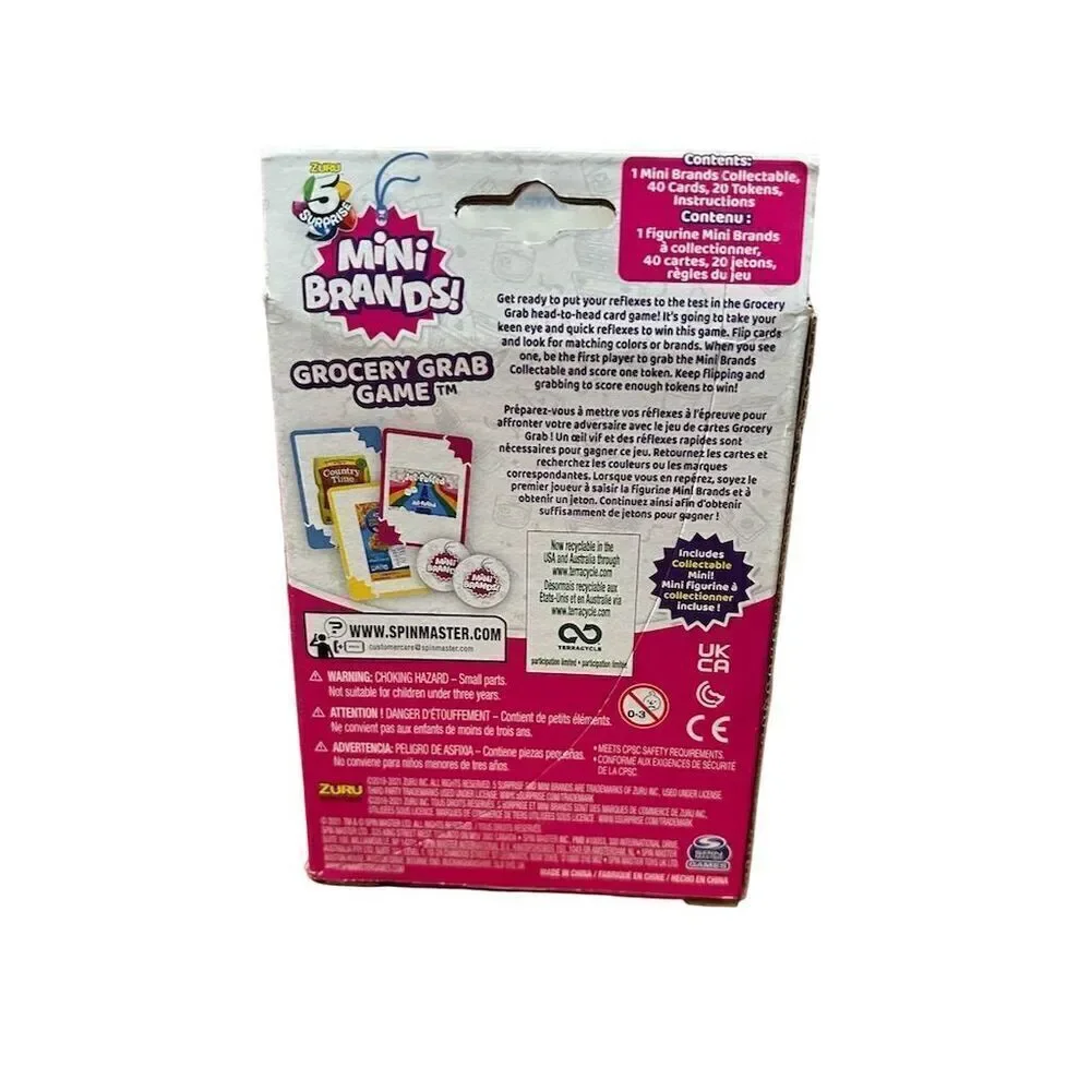 Zuru 5 Surprise Mini Brands Grocery Grab Card Game Strategy Fun